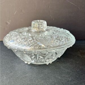 Elegant Clear Glass Decorative Bowl